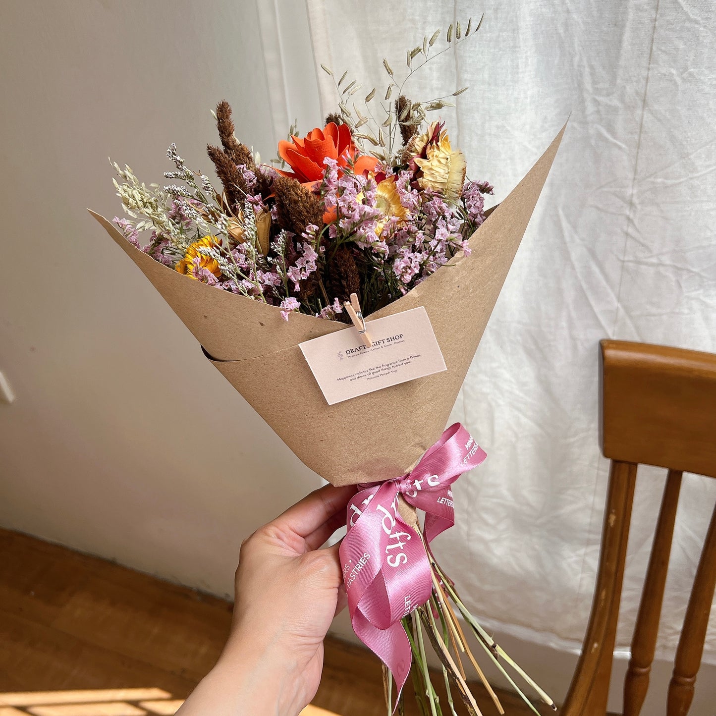 Sunset Bloom Dried Flower Bunch