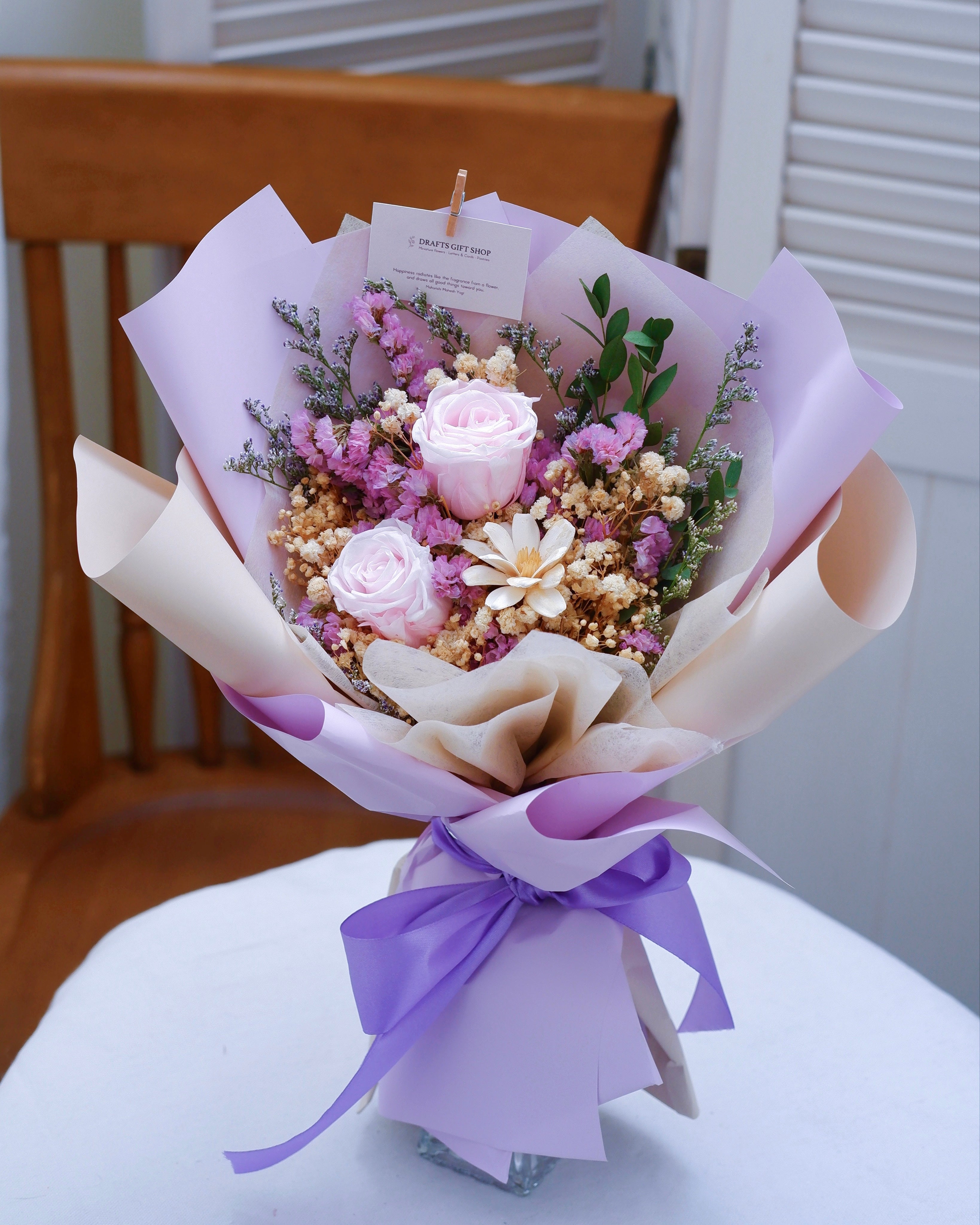 Draft Flowers Dried Flower Bouquets — Same Day Delivery – draftsgiftshop