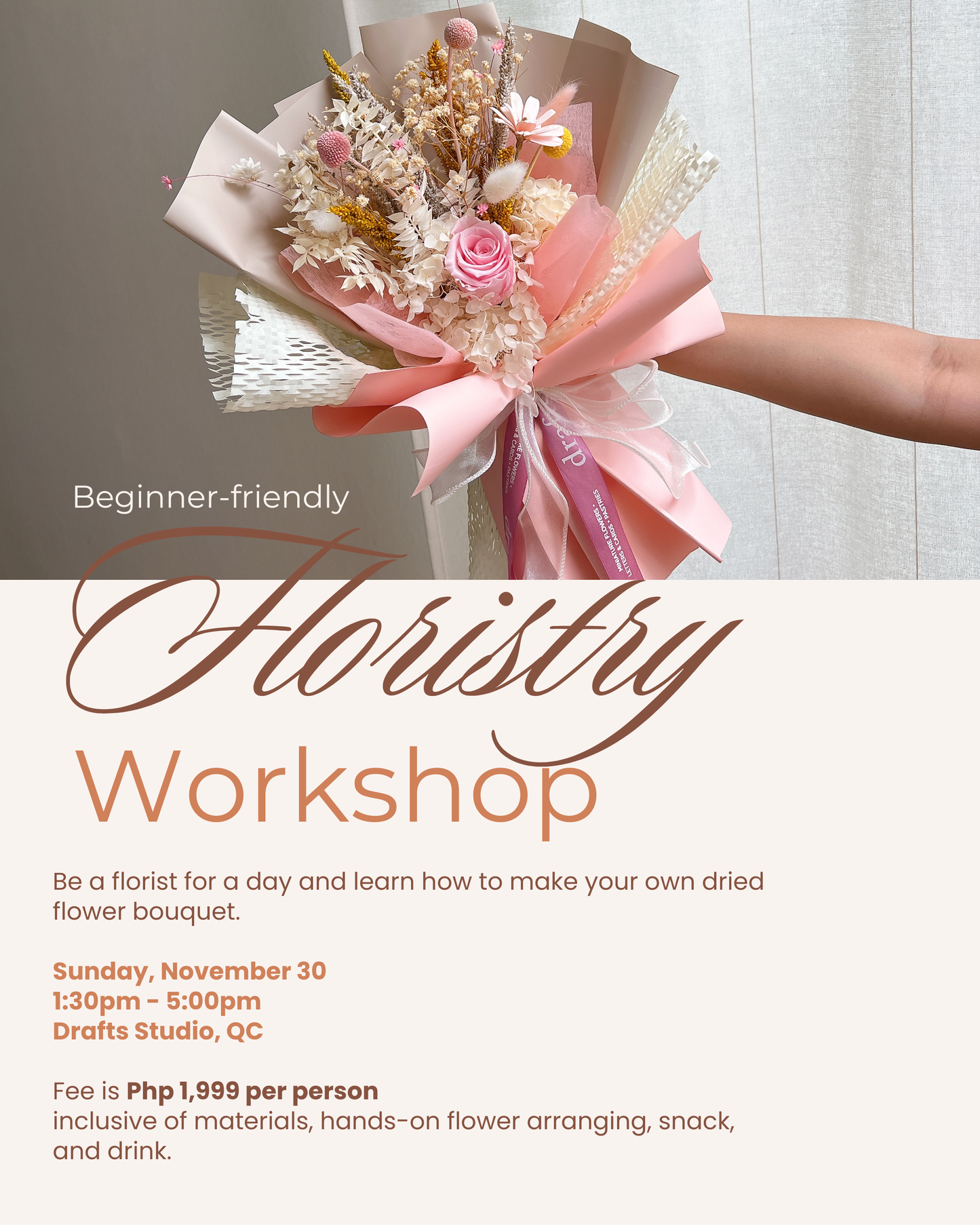 Floristry Class: November 30