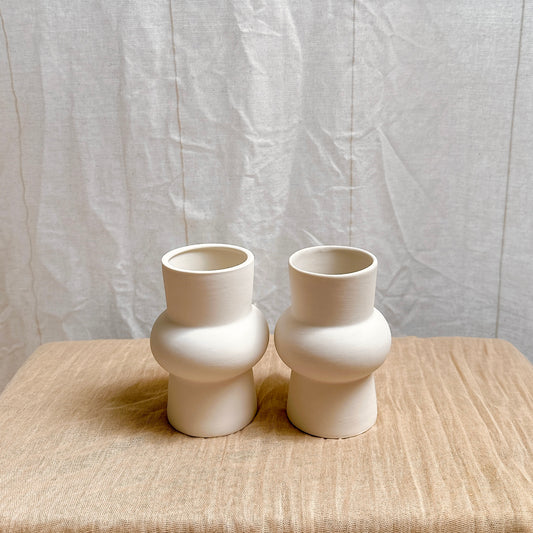 Ivory Bulb Ceramic Vase Small