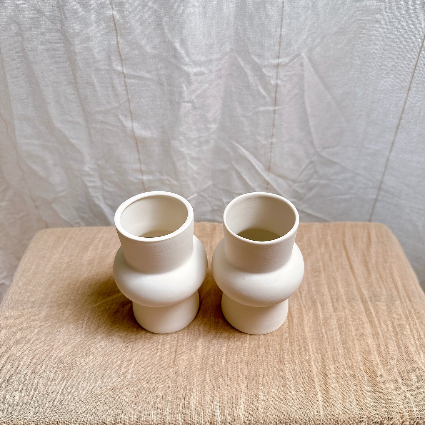 Ivory Bulb Ceramic Vase Small